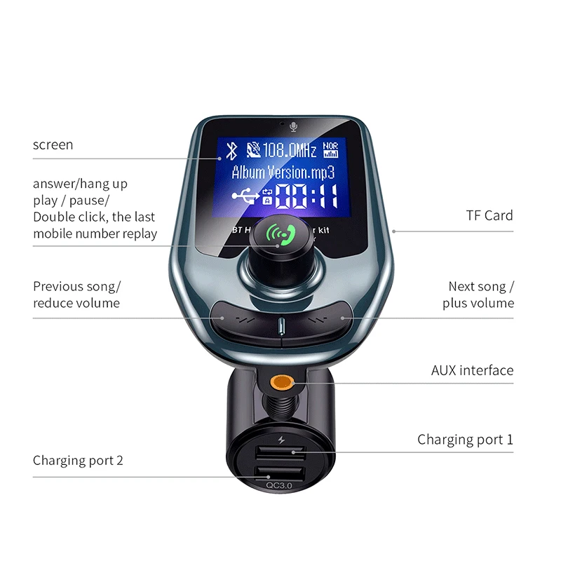 

Автомобильное зарядное устройство, USB-адаптер для автомобильного прикуривателя, зарядное устройство s, беспроводное автомобильное зарядно...