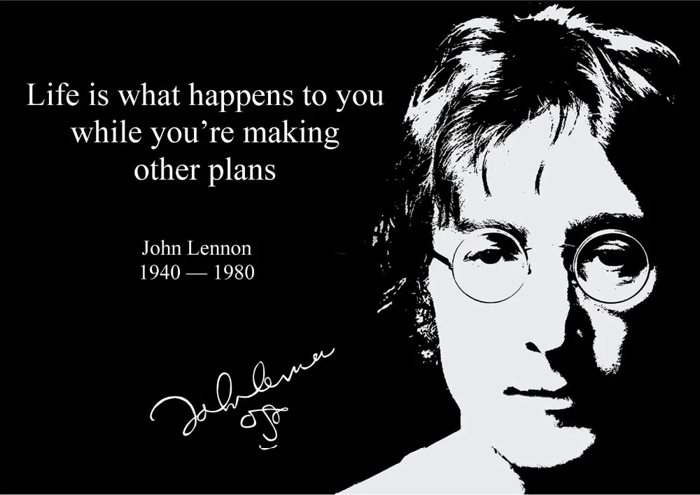 

JOHN LENNON вдохновляющие цитаты Шелковый постер 24x36 дюймов