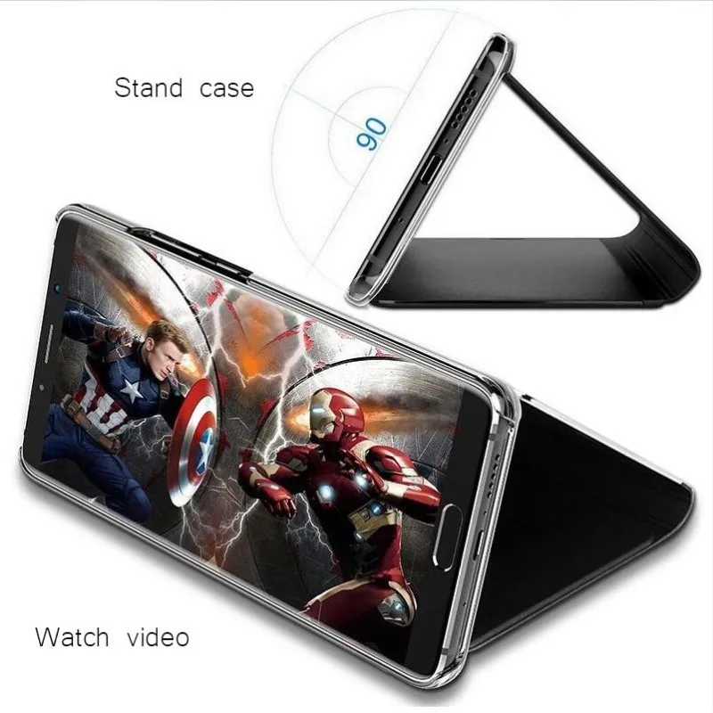 Clear View Smart Mirror Flip Case For Xiaomi Redmi Note 10 8 7 6 5 Pro lite 4x SE 8T 9t 8a 7a Y3 F2 K20 mi A2 A3 MIX MAX 3 |