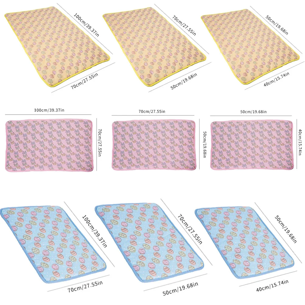 

Pet Cooling Mat Pad Summer Dog Beds Mats Blue Pet Ice Pad Cool Cold Silk Moisture-Proof Cooler LINK Small Medium Large Dogs