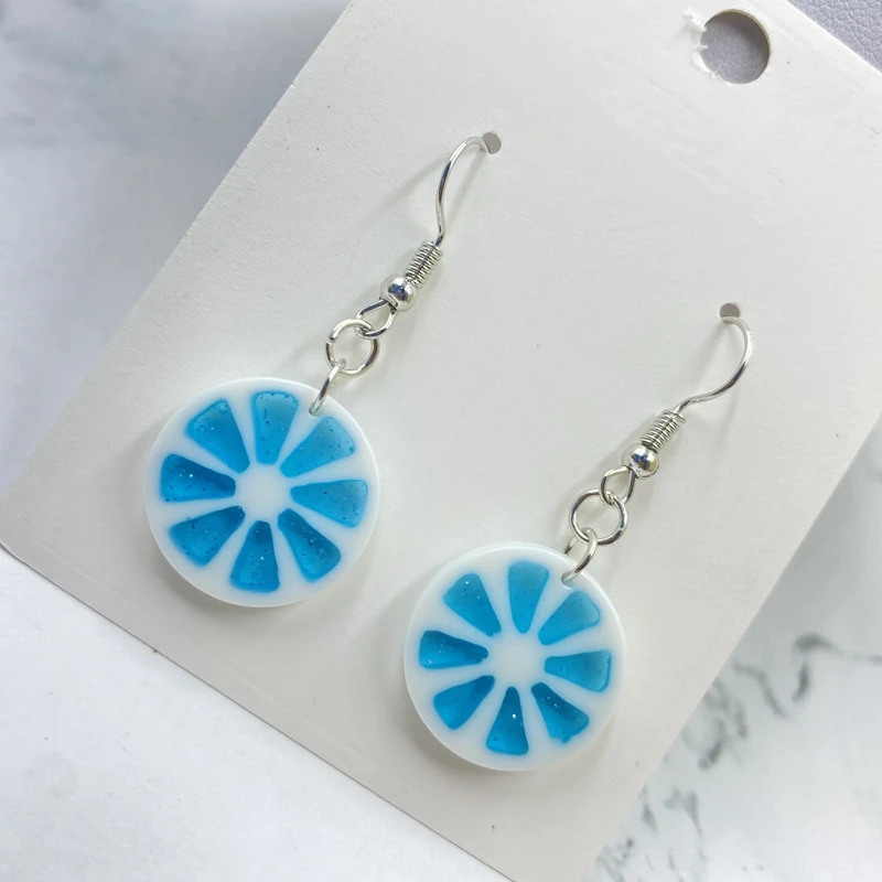 

2021 latest fashion fresh and lovely dangling earrings Korean style cool design earrings fruit pie earrings