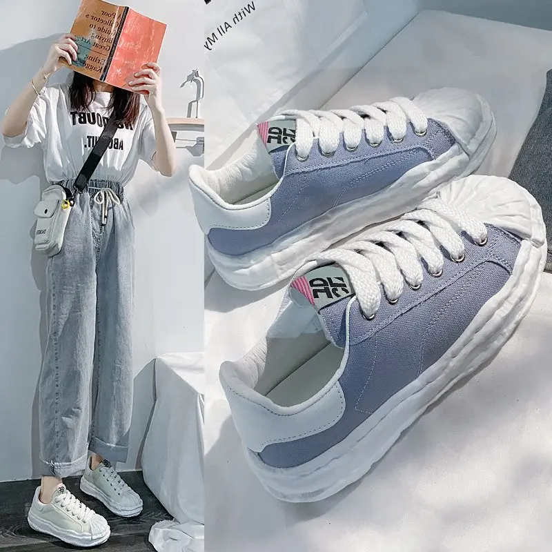 

Sport Shoes Casual Canvas Shoes Women's Small Fresh Board Shoes Flat Shoes Comfortable Women Sports Shoes Walking Shoes
