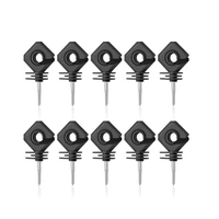 25pcs electric fence insulatorscrew in insulator fence ring for wood postblack