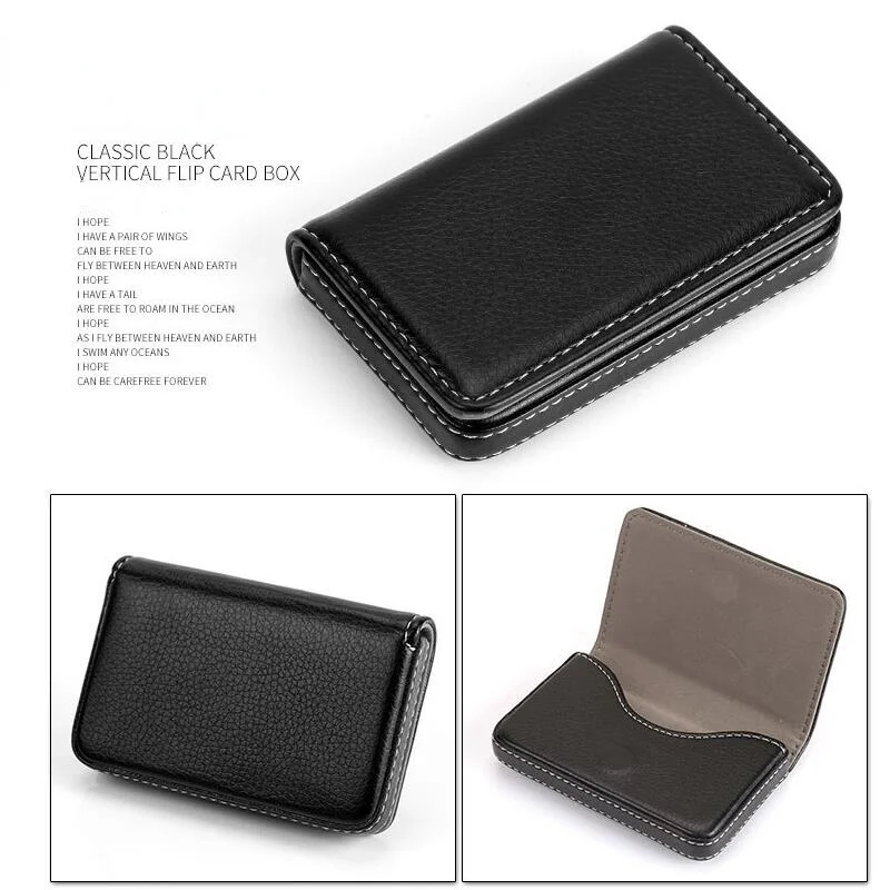 

Визитница из искусственной кожи с магнитной кнопкой, 28 цветов, 1 шт.