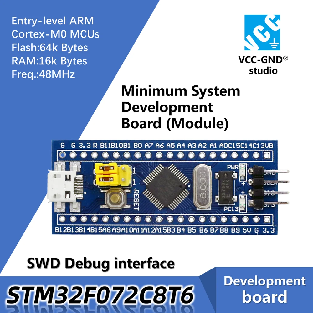 Настольная плата STM32F072C8T6 STM32F072 072C8T6 STM32F0|Демонстрационные стенды| |