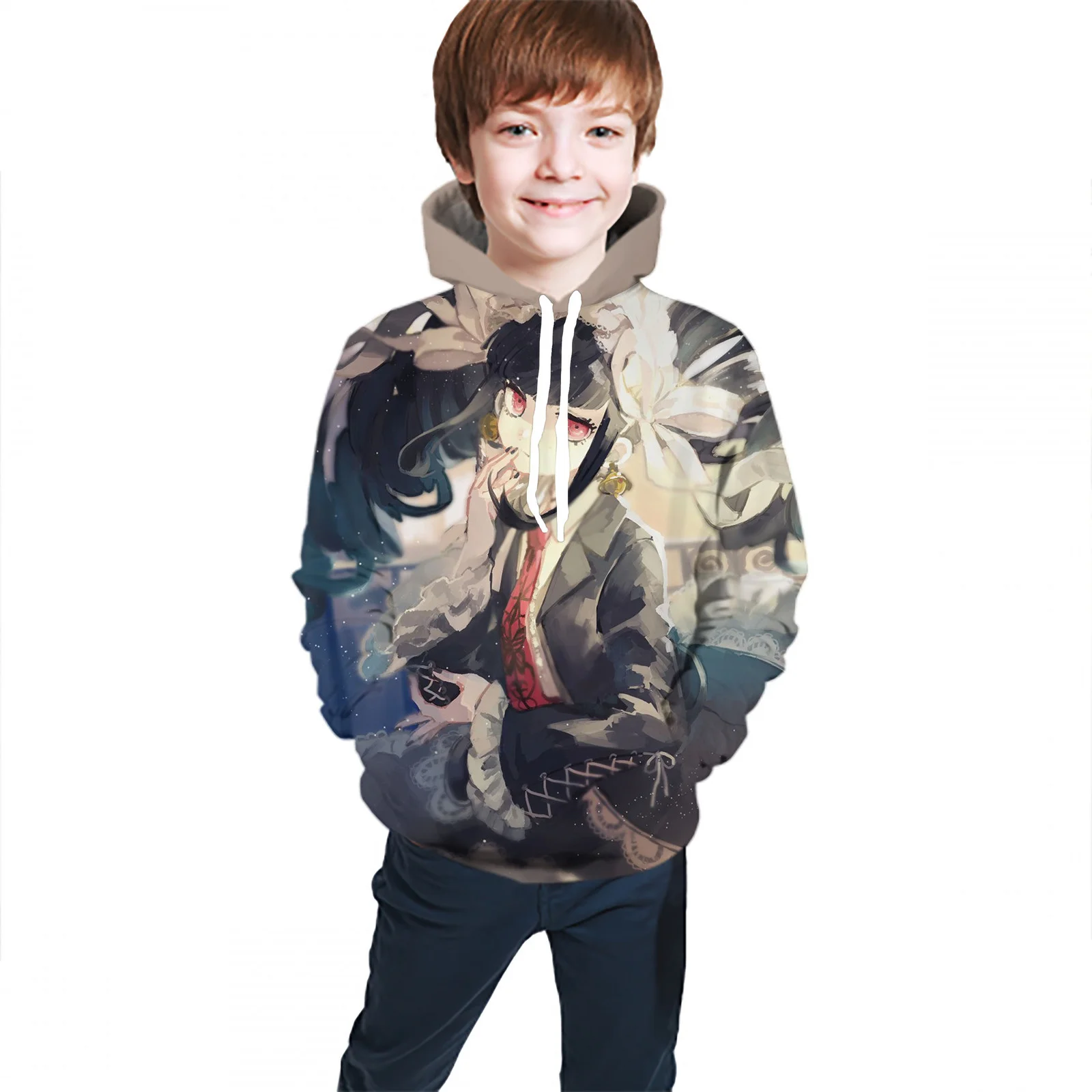 

Японская популярная Повседневная Толстовка Danganronpa в стиле аниме, подходит для детей, модные худи унисекс