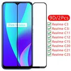 Защитное стекло 9d для экрана, чехол из закаленного стекла для realme c11 c12 c15 c20 c21 c25 c3 c3i, защитный чехол для телефона realmi 360