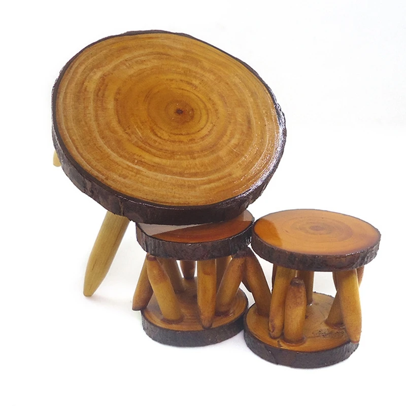 

1/12 Dollhouse Miniature Dining Table Chair Dollhouse Furniture Doll House Accessories