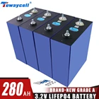 Перезаряжаемый аккумулятор Tewaycell 280Ah Lifepo4, 3,2 В, класс А, литий-железо-фосфат, призматический, новый, солнечный, ЕС, США, без налога, lifepo4