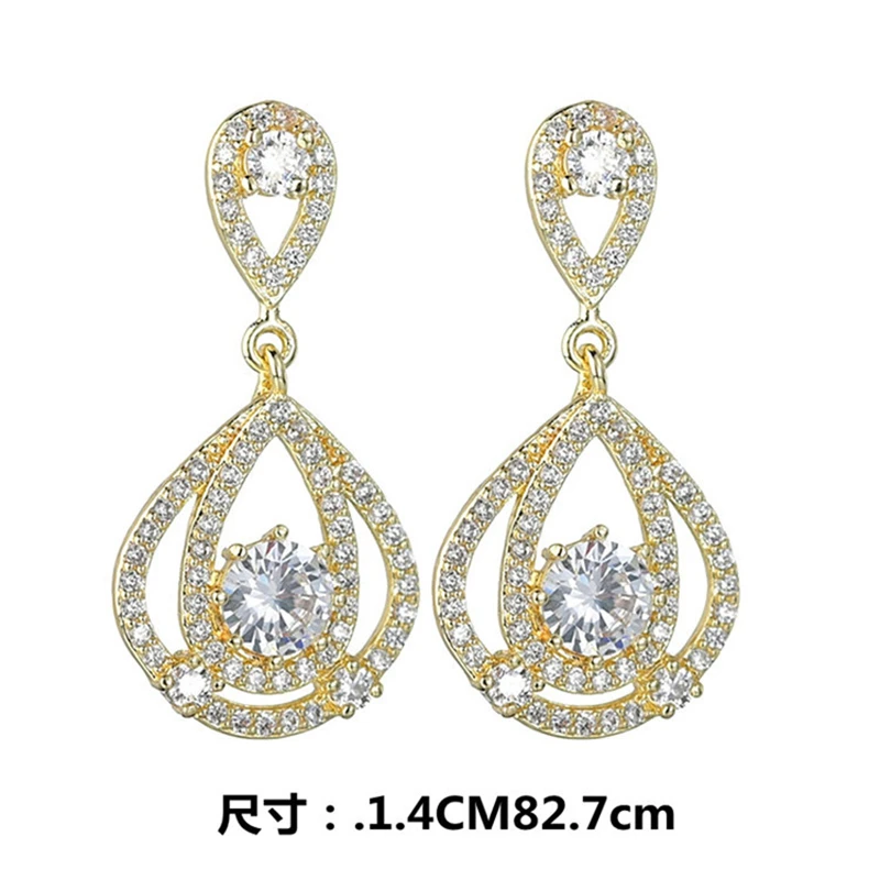 

S925 Silver Needle Earrings 2020 Trend Female European American Style Copper Fashion Earrings For Women Zircon E Girl Eardrop