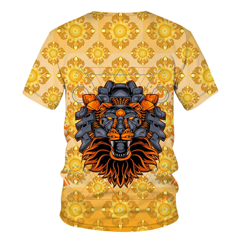 summer brand new hot mens t shirt trend 3d digital printing short sleeve mechanical animal t shirt casual sports short sleeve free global shipping