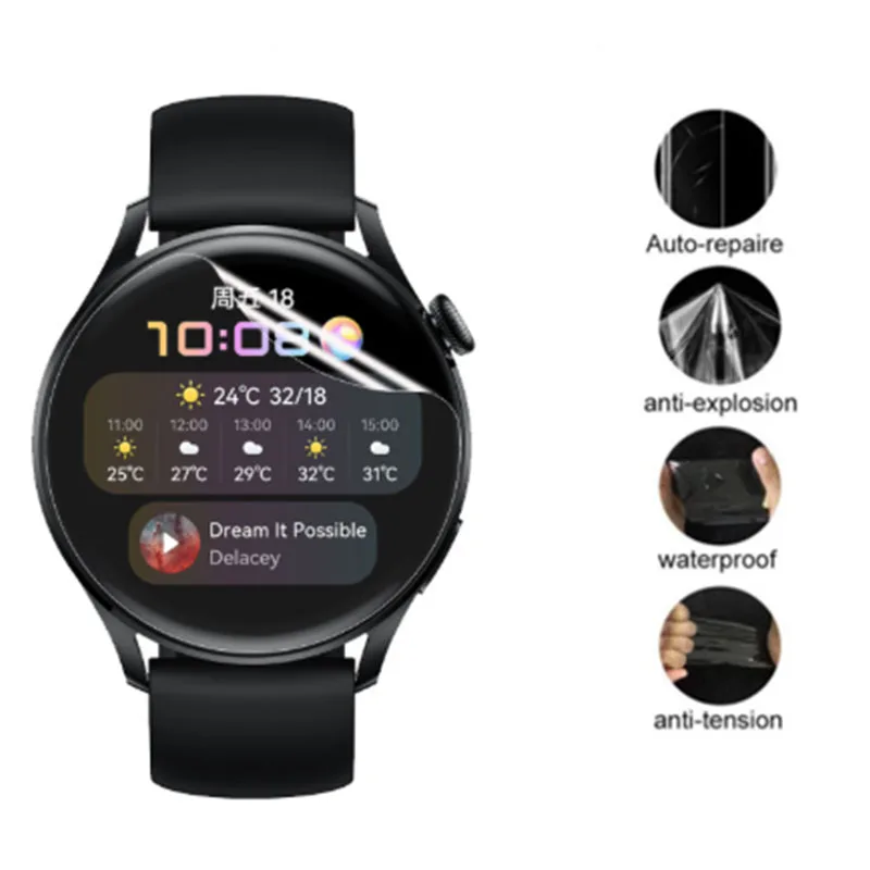BEHUA Hydrogel Film For Huawei Watch 3 Smartwatch Soft Protective Films Full Screen Protector Cover Not Glass Accessories