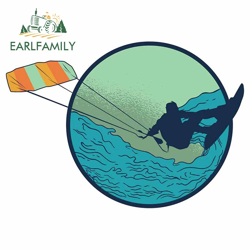 

EARLFAMILY 13cm x 9.4cm for Kite Surfer Motorcycle Car Stickers Comical Decal Air Conditioner Repair Sticker Creative Decor