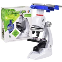 microscope kit lab led 100x 400x 1200x home school science educational toy gift refined biological microscope for kids child