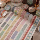 Винтажная декоративная лента Washi для скрапбукинга сделай сам, Маскировочная лента для самостоятельного оформления еженедельного планера, таймера, упаковки подарков