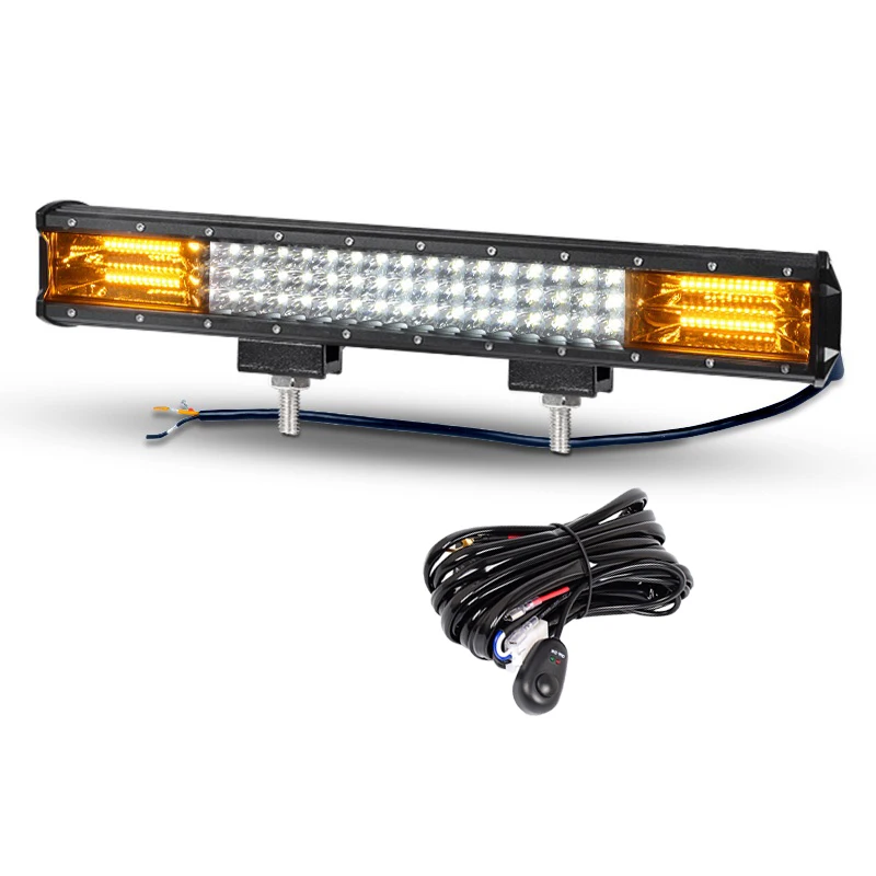 Светодиодный свет бар 5 режимов 20 дюймов 288 W Tri ряд прямо 12 V 24 combo габаритные огни