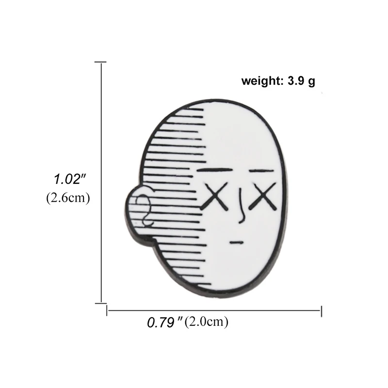 Эмалированная булавка в стиле аниме One Punch Man мультяшная грустная фигурка