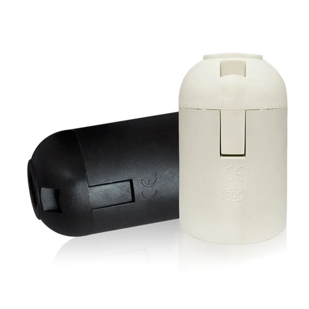 

E27 Led Plastic Lamp Holder E27 Edison Screw Light Bulb Socket Holder Diy E27 Socket Base Lamp Accessories Luminaire