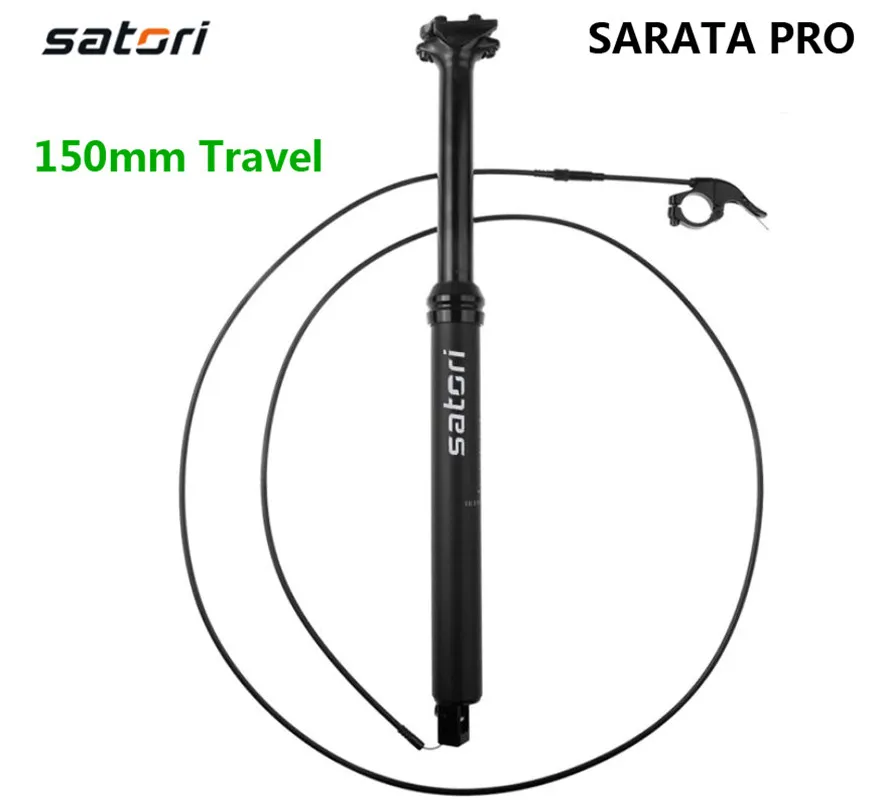 

SATORI-tija de sillín de bicicleta de montaña con Control remoto, suspensión de aire, 30,9/31,6x485mm, 150mm