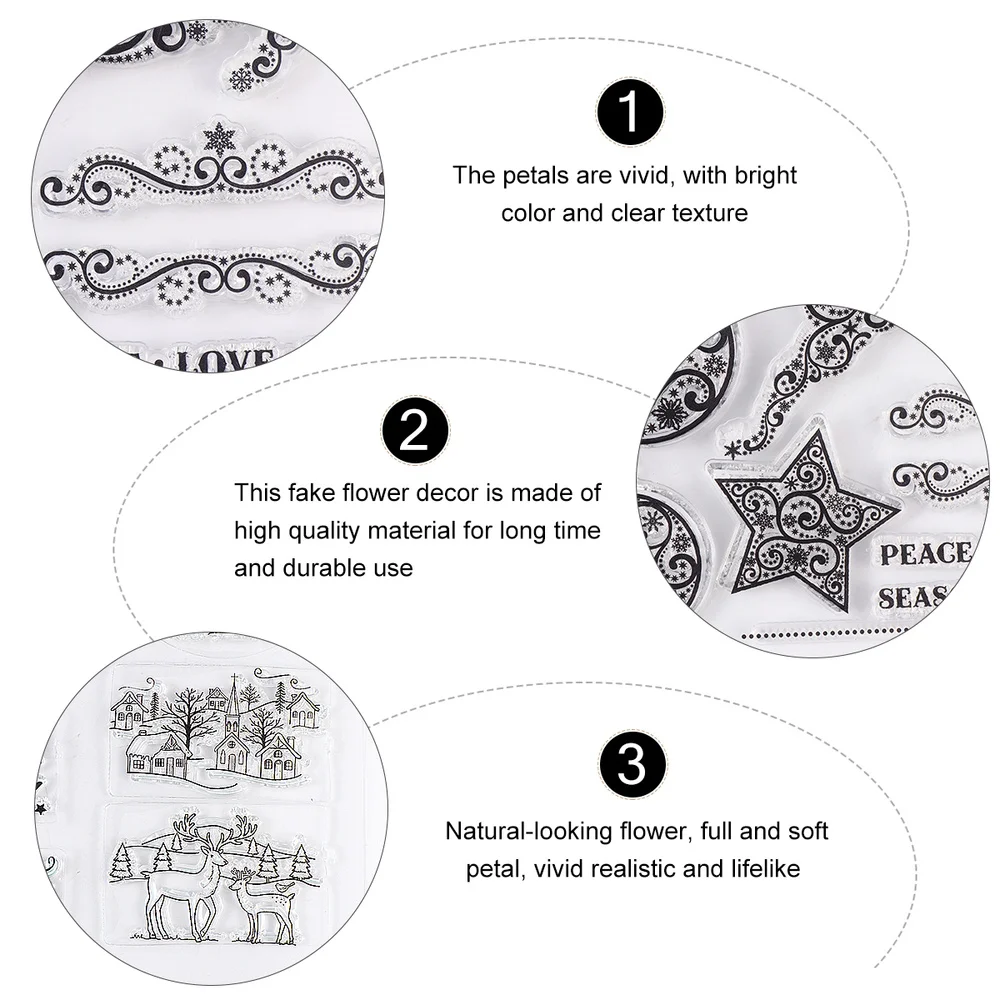 2 шт. Рождественский прозрачный штамп Prime многоразовые Скрапбукинг уплотнения