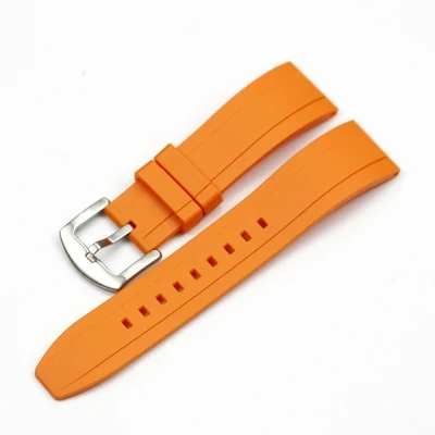 Orange Silver buckle MERJUST 18 мм 20 мм 22 мм 24 мм ремешок Nato из натуральной кожи черный коричневый хаки ремешок для часов zulu браслет для DW Timex - Цвет ремешка: Orange Silver buckle