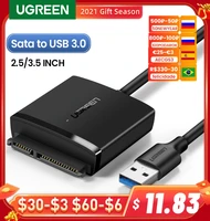 ugreen sata to usb 3 0 adapter cable with uasp sata iii to usb converter for 2 5 3 5%e2%80%9d hard drives disk usb sata adapter