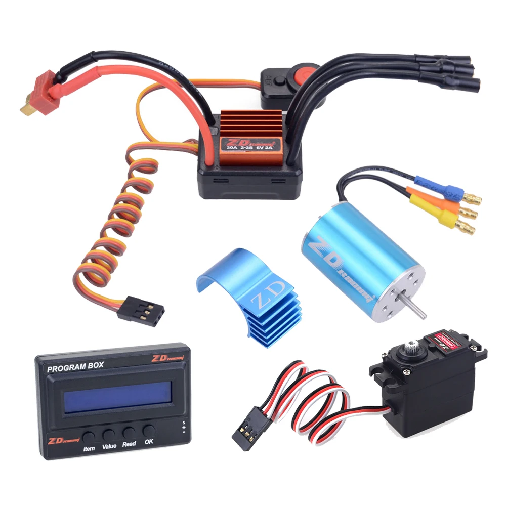 

2435 3900KV с бесщеточным двигателем постоянного 30A Brushless ESC с 20g металлические аналоговые комбинированный Серводвигатель для 1/16 на дороге Багги ...