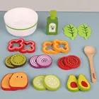 Комплект для ролевых игр, развивающая игрушка для приготовления пищи, миниатюрная модель еды, фрукты и овощи, Детские Кухонные Игрушки для девочек