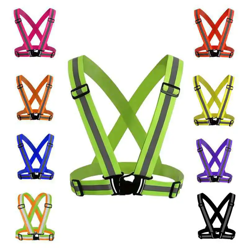 Эластичный светоотражающий защитный жилет для велосипеда езды на