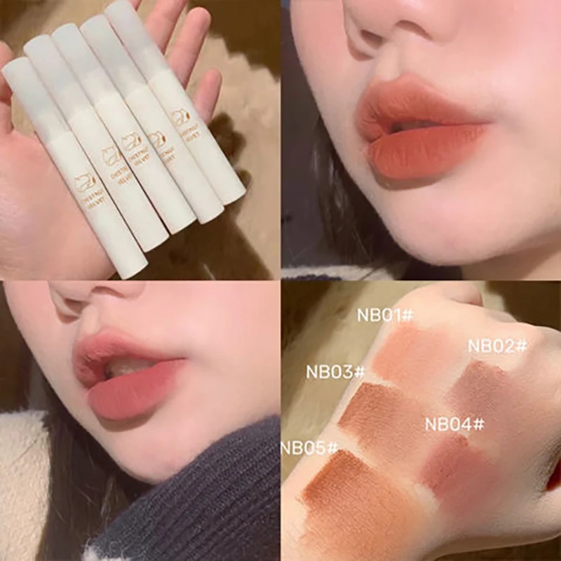 

5 Color Lipstick Velvet Matte Liquid Lip Stick Waterproof Nude Lip Gloss Long Lasting Sexy Women Lip Tint Beauty Cosmetic Hot
