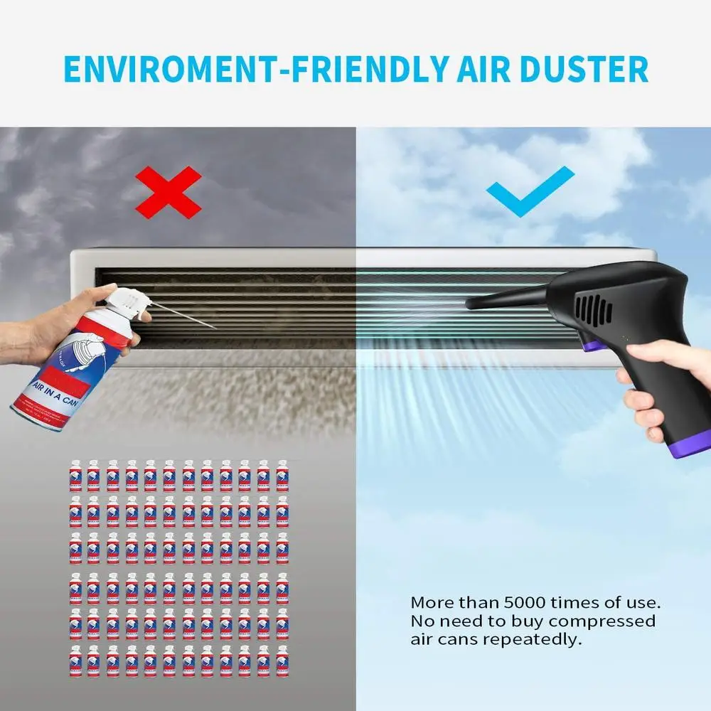wireless air duster cleaner blower 45000 rpm hand held charging cordless dust blower tablet laptop computer accessories free global shipping