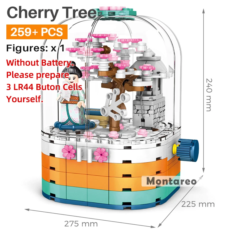 

SEMBO City MOC Christmas Tree Santa Claus LED Lightning Music Box Building Blocks Kids Toys Children Dolls Xmas Gifts Present