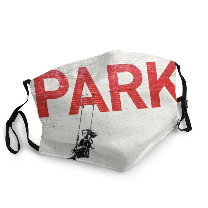 

Banksy Park Reusable Unisex Adult Face Mask Graffiti Street Art Anti Haze Dust Protection Cover Respirator Mouth Muffle
