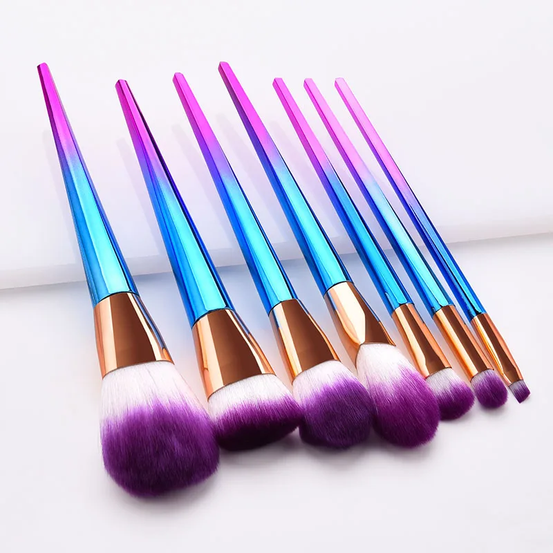 

7pcs Makeup Brushes Set Taper Soft Hair Blusher Powder Cosmetic Tools Kit EY669