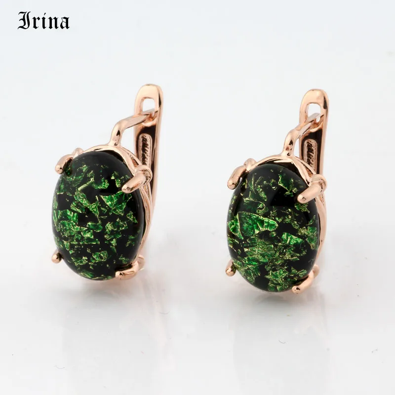 Irina 2019 новые модные 585 розовое золото индивидуальные красочные серьги для женщин