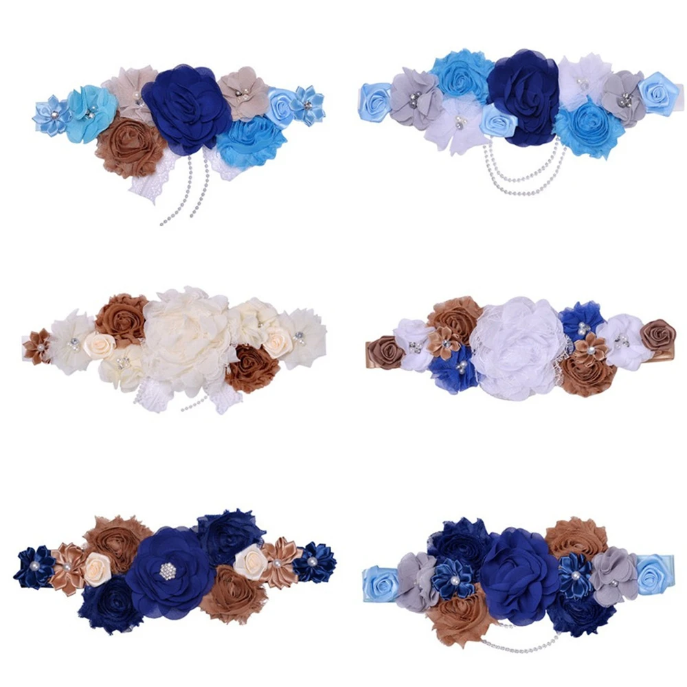 Элегантное платье пояс ручной работы с цветами для девушки женщины беременных