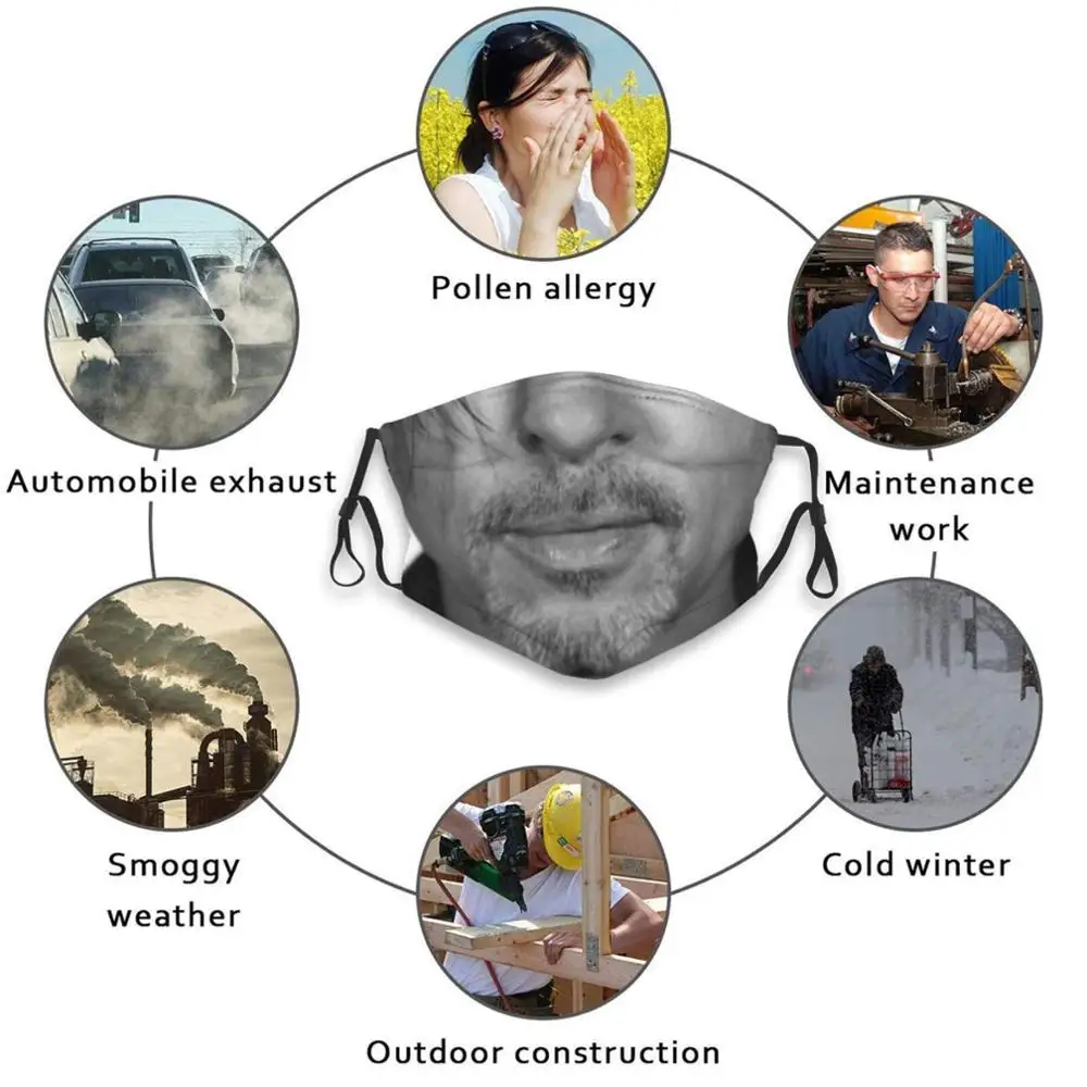 

Brad Pitt Mask Pm2.5 Filter Washable Adult Kid DIY Brad Pitt