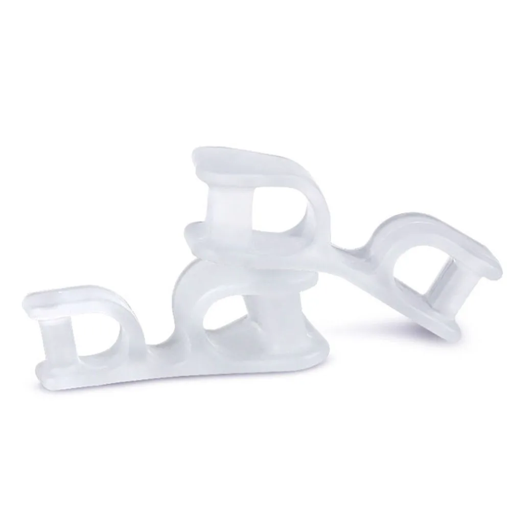 2 шт большой палец два отверстия вальгус ноги сепаратор силиконовый гель