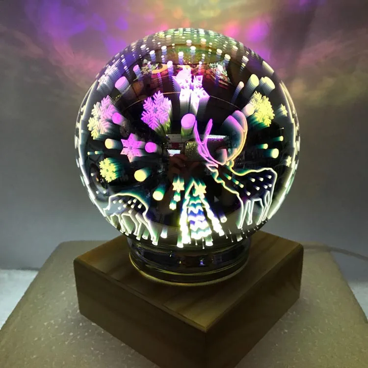 5 дюймов волшебный шар цветной стеклянный 3d-лампа звездное небо Ночной