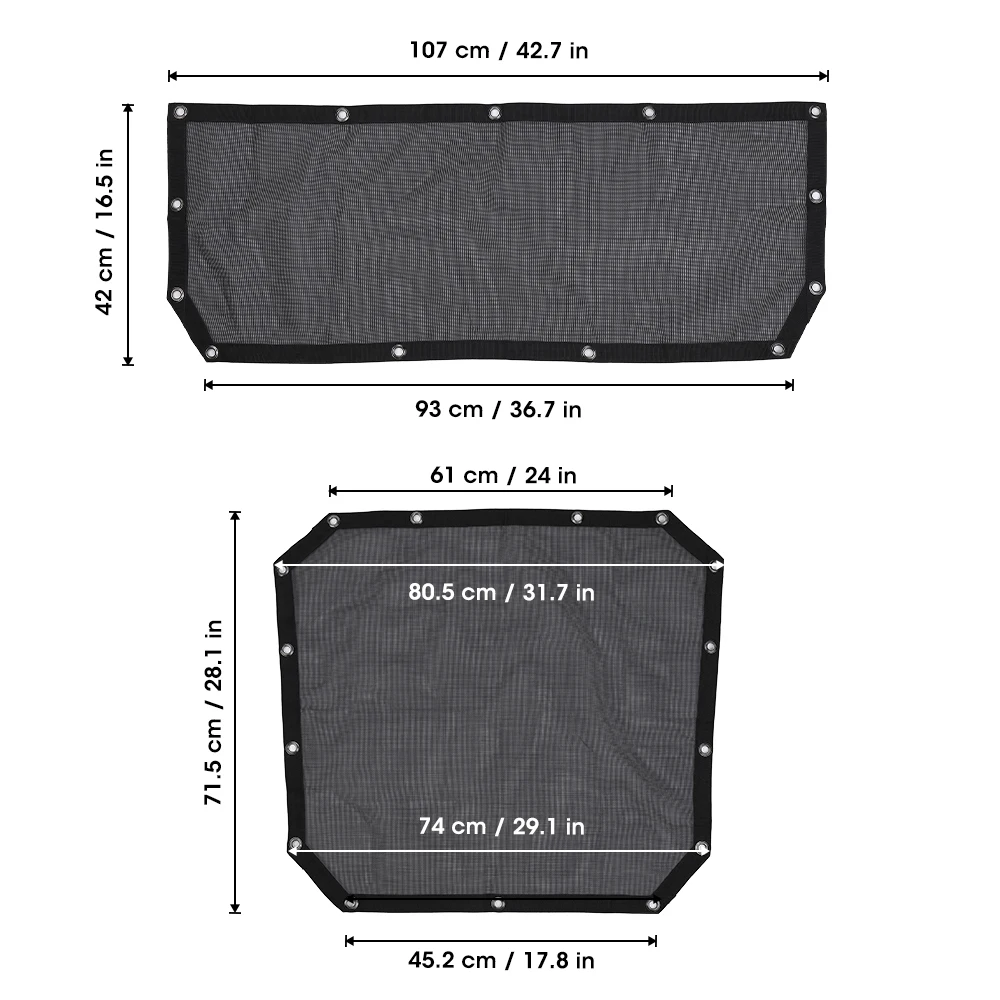 

Seat RZR UTV Accessories for Polaris RZR XP 4 1000 / 1000 Turbo UTV Shade Mesh Top Roof Net & Rear Window Net
