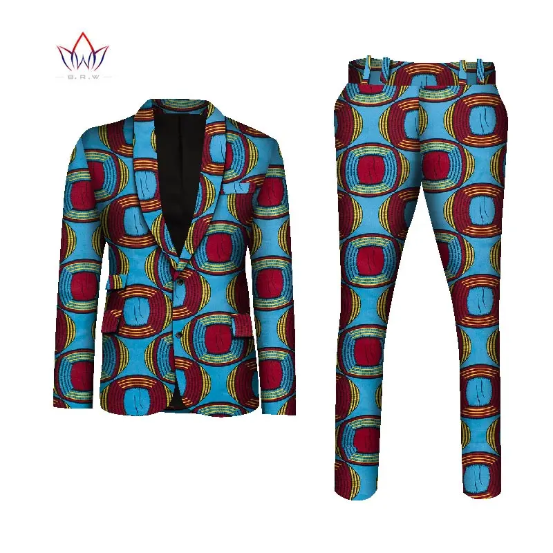 Private Custom African Clothes for Men Slim Fitted Formal Suit Jacket+pant 2 Pieces Wedding/Work Place Business Clothes WYN1169