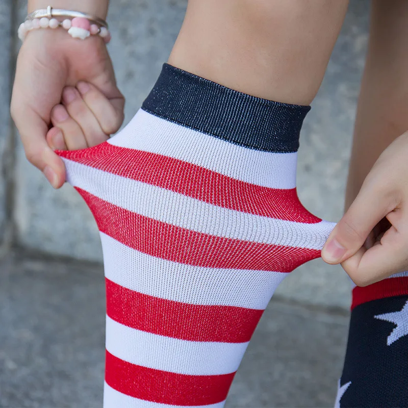 

3 Pairs/Lot 20-30 Mmhg Compression Socks Mans Striped Love Firm Pressure Circulation Orthopedic Support Stockings Hose Socks