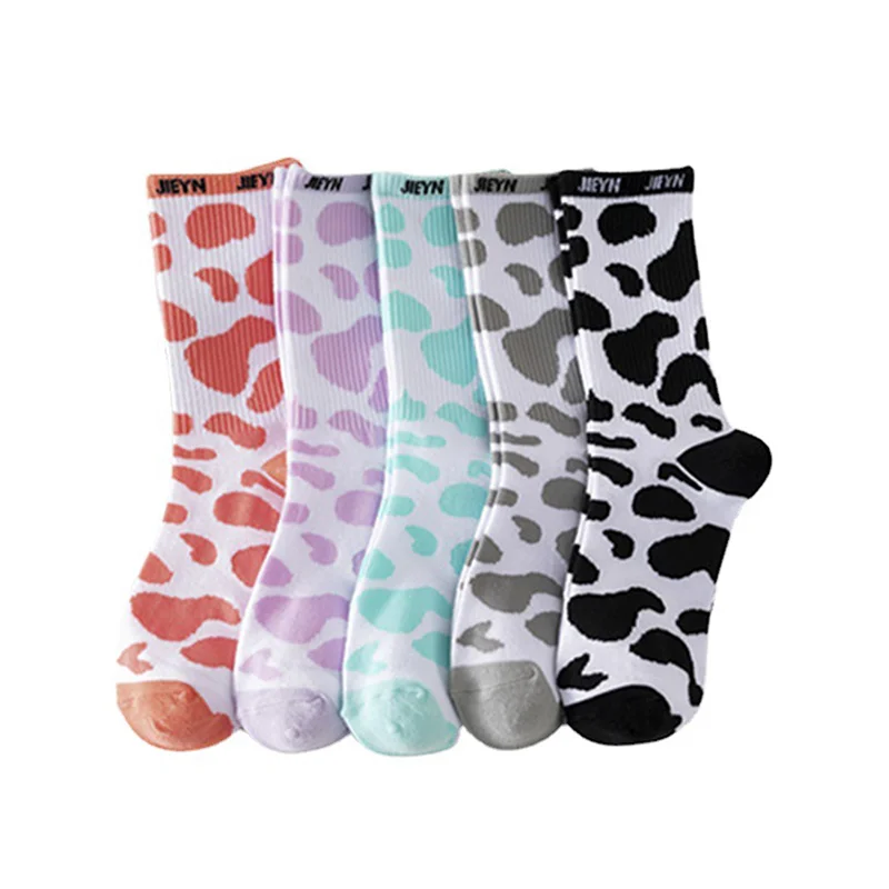 

Fashion Women Socks New Street Sports Warmer Thicken Colorful Middle Tube Women's Spotted Socks