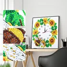 Алмазная живопись 5D, Набор для вышивки крестиком, животные, пчела, алмазная живопись, настенные часы, сделай сам, Специальные кристаллы, Алмазная мозаика, ремесла, домашний декор