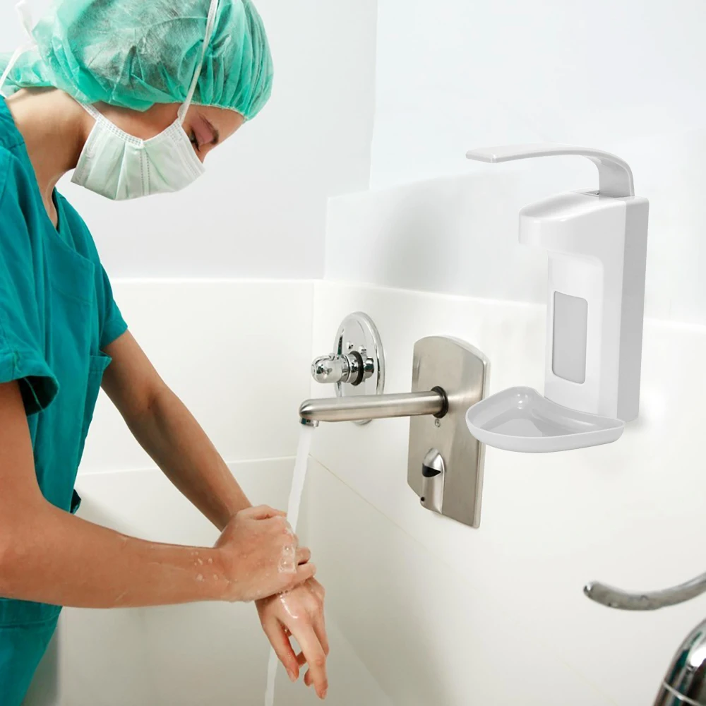 

500ML plastic medical clinic elbow pressure sterilizer manual soap dispenser Foaming Hand Washer Disinfection Soap Dispenser