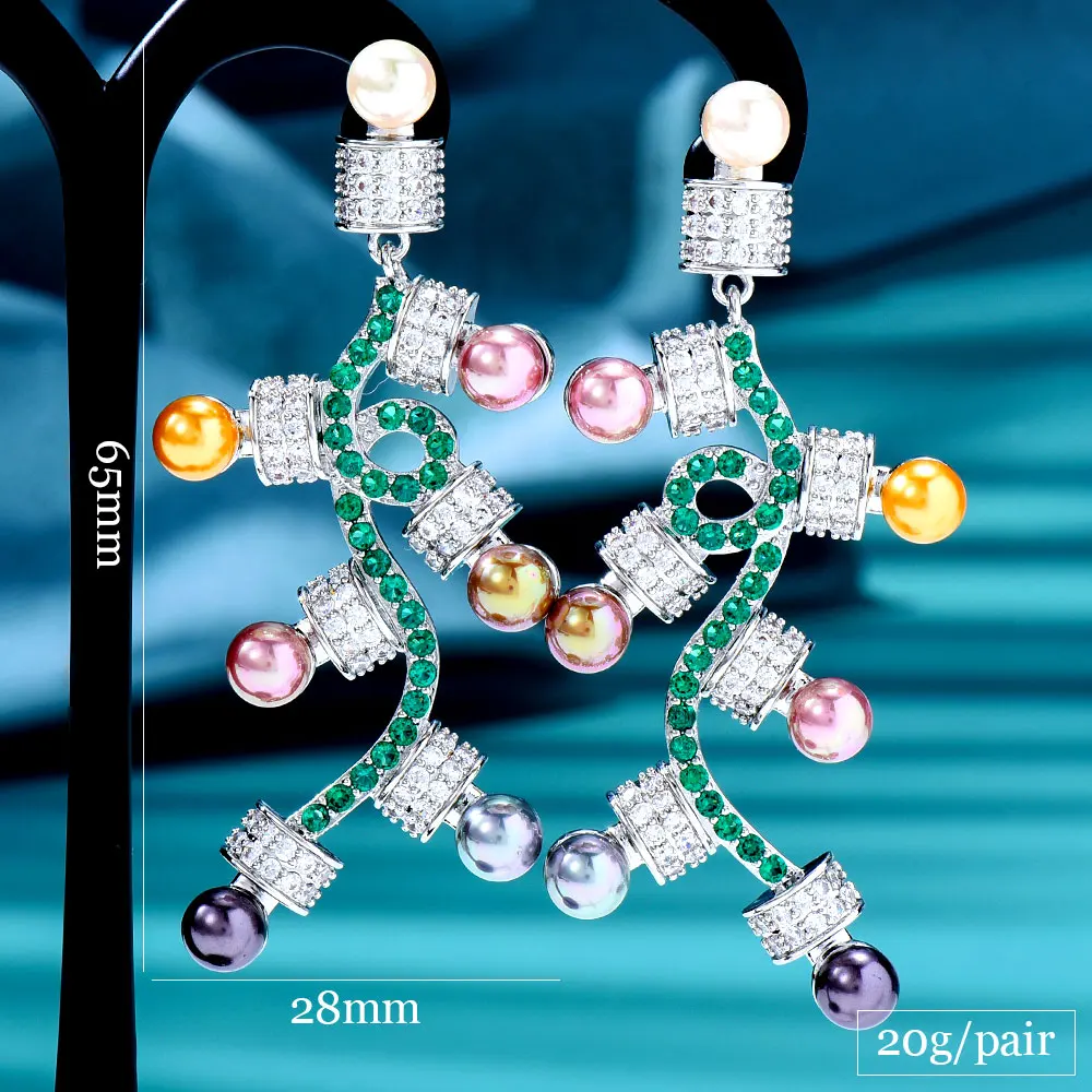 GODKI модные роскошные полые висячие серьги в форме капли воды для женщин свадебные