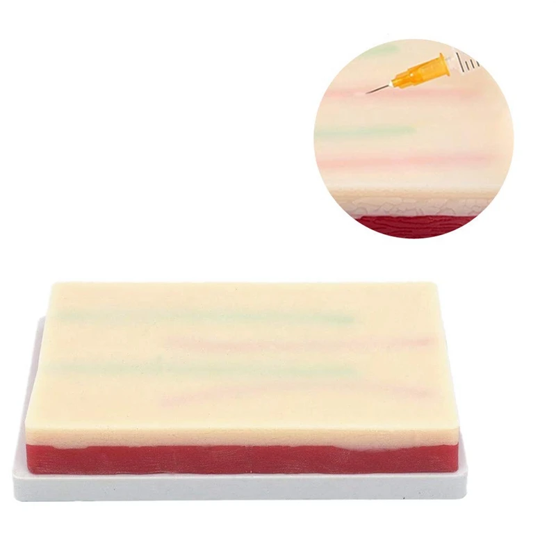 Venipuncture Iv инъекции Тренировочный Коврик модель силиконовая кожа человека шовная