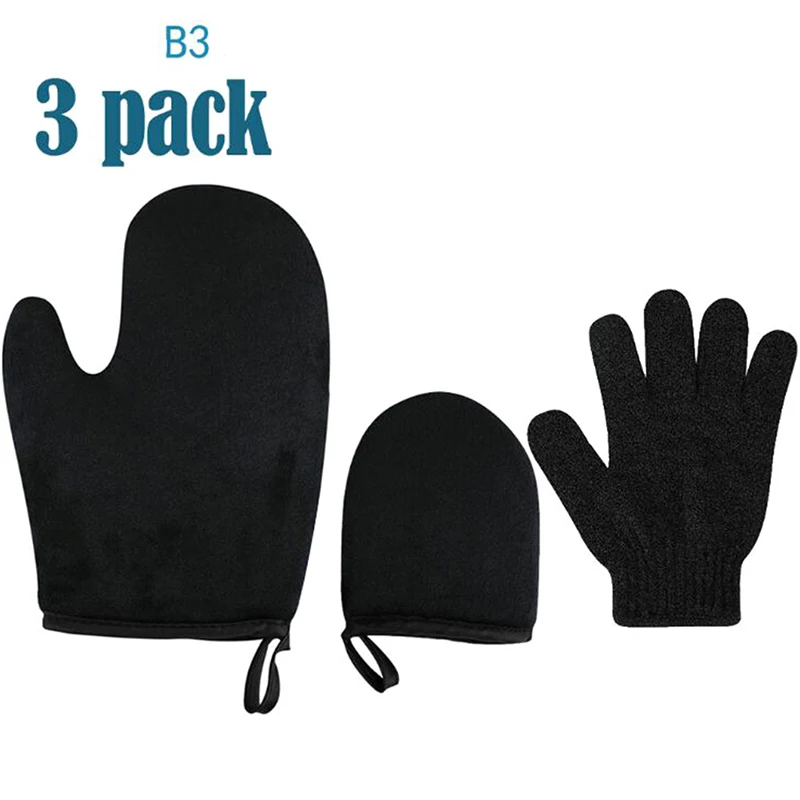 

3Pcs/Set Body Cleaning Glove Reusable Self Tanning Glove Body Self Tan Applicator Tanning Gloves Cream