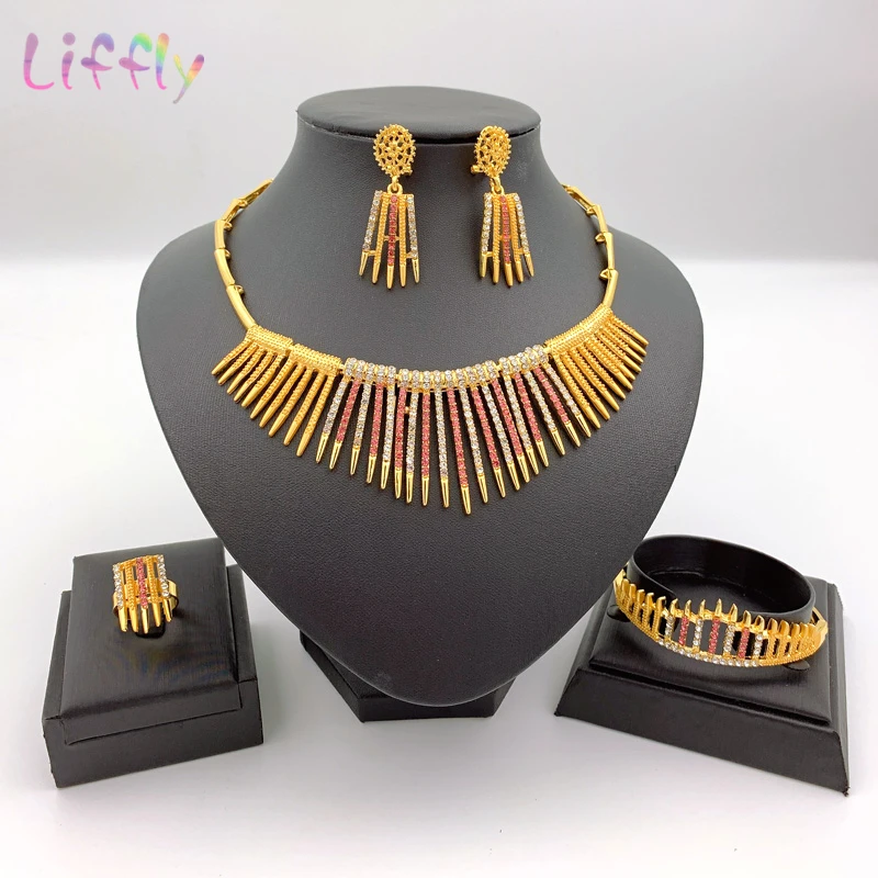 2020 Новое поступление Дубай африканские золотые ювелирные изделия наборы костюм