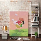 Понё на скале из аниме, классический настенный плакат в стиле ретро, художественная живопись на холсте, домашний декор, гостиной, модульный современный